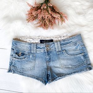 Hint super short distressed jean shorts